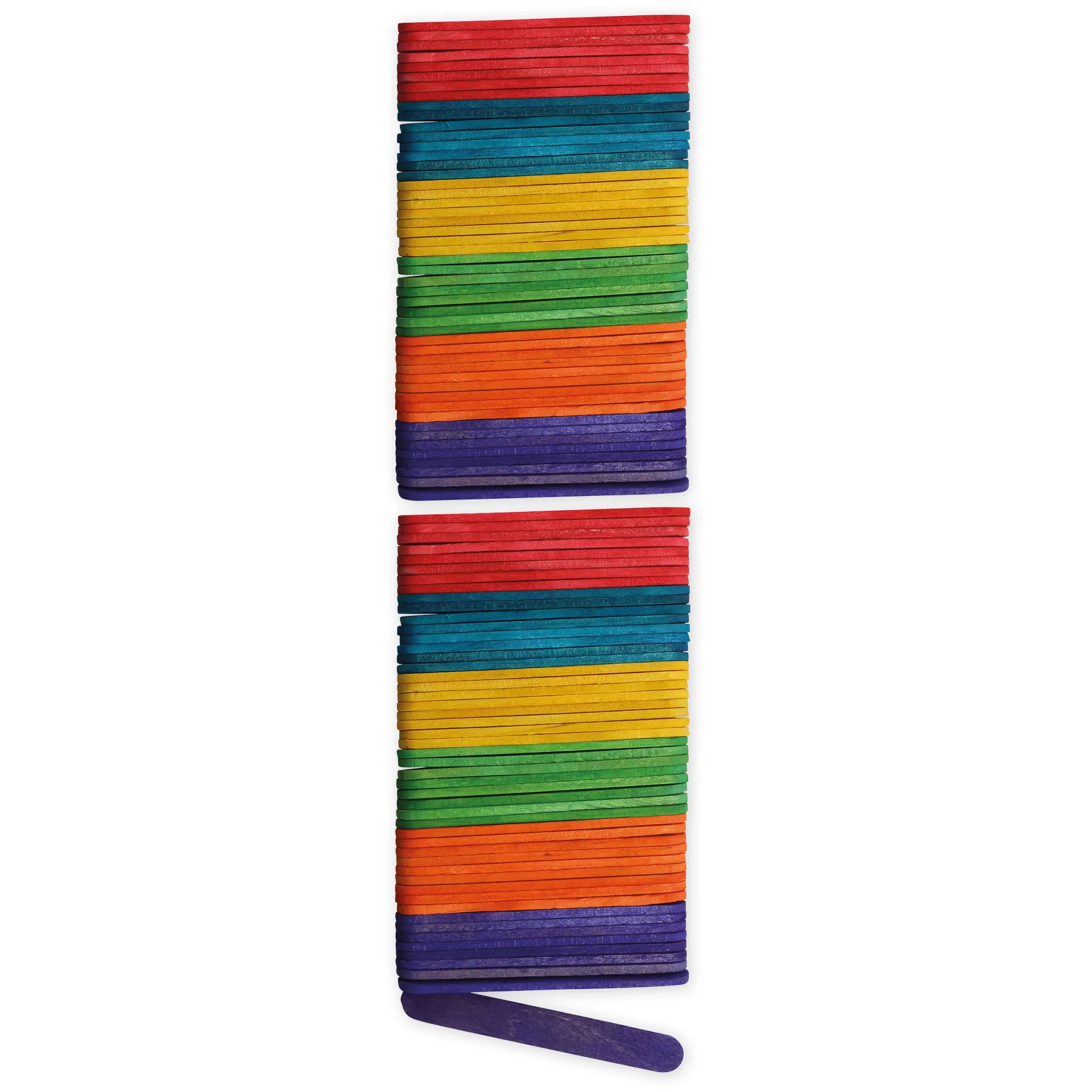 Bunte Holzspatel, 8x65 mm, 100 Stück