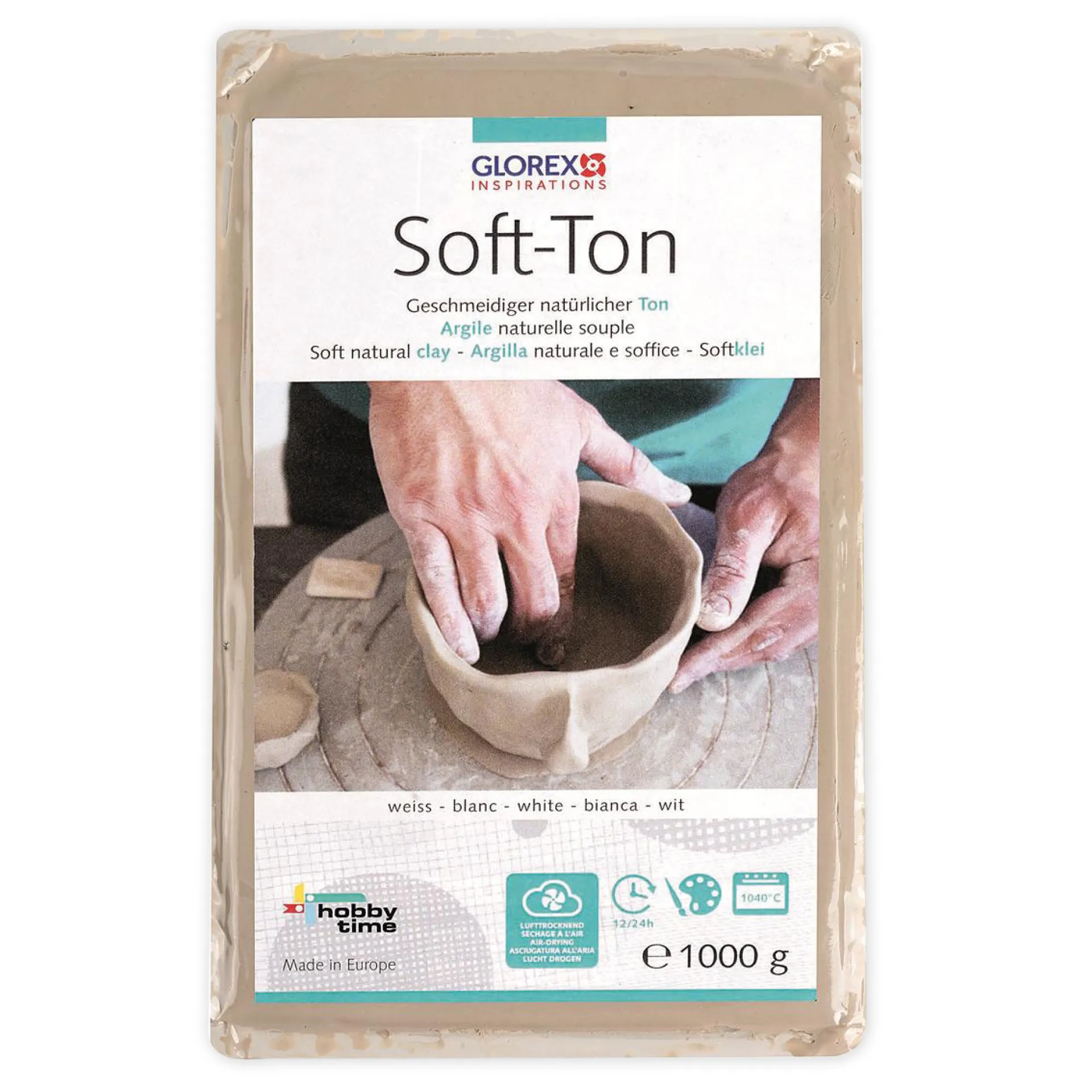 Soft-Ton, lufthärtend/brennbar, 1.000 g