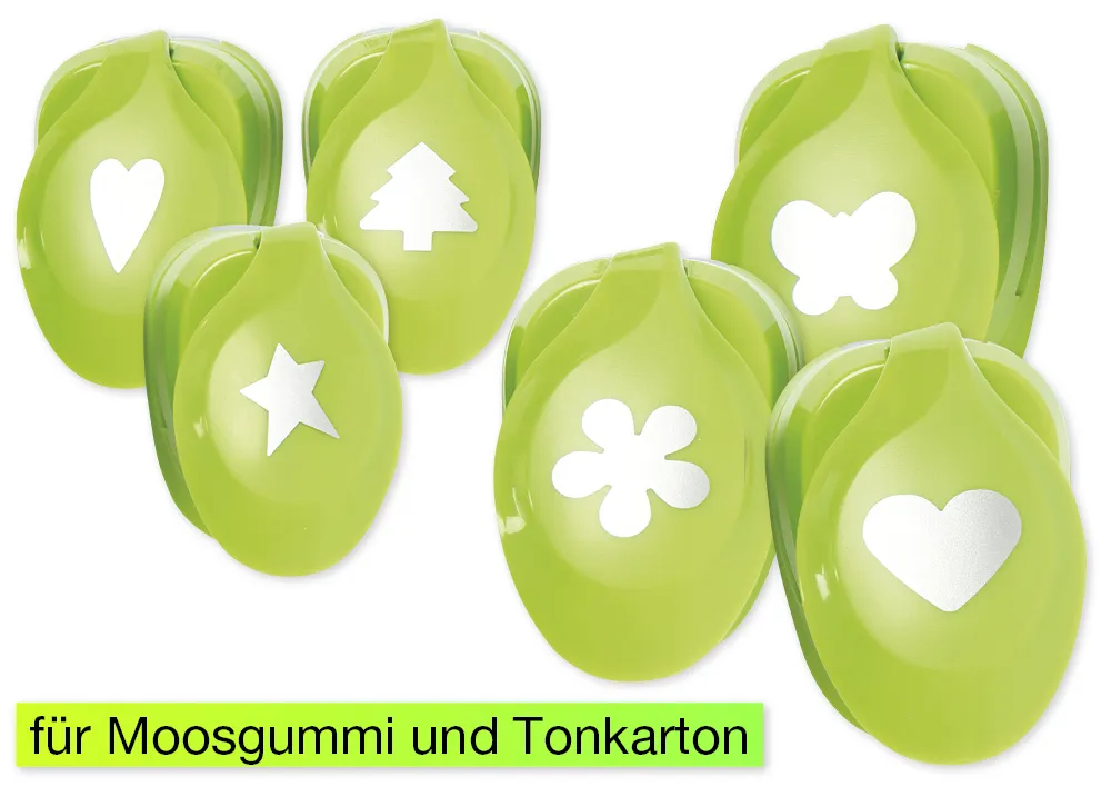 Set Motiv-Stanzer für Moosgummi, 3-tlg.