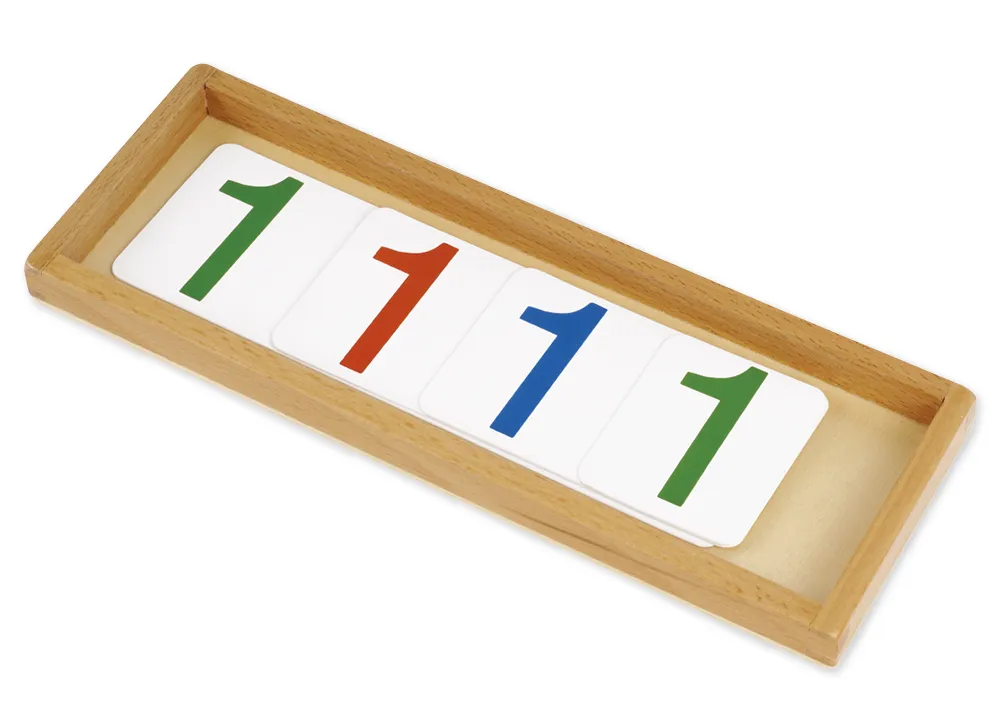 TimeTEX Zahlen 1-1000 für Einführung in das Dezimalsystem, im Tablett "Montessori Premium"