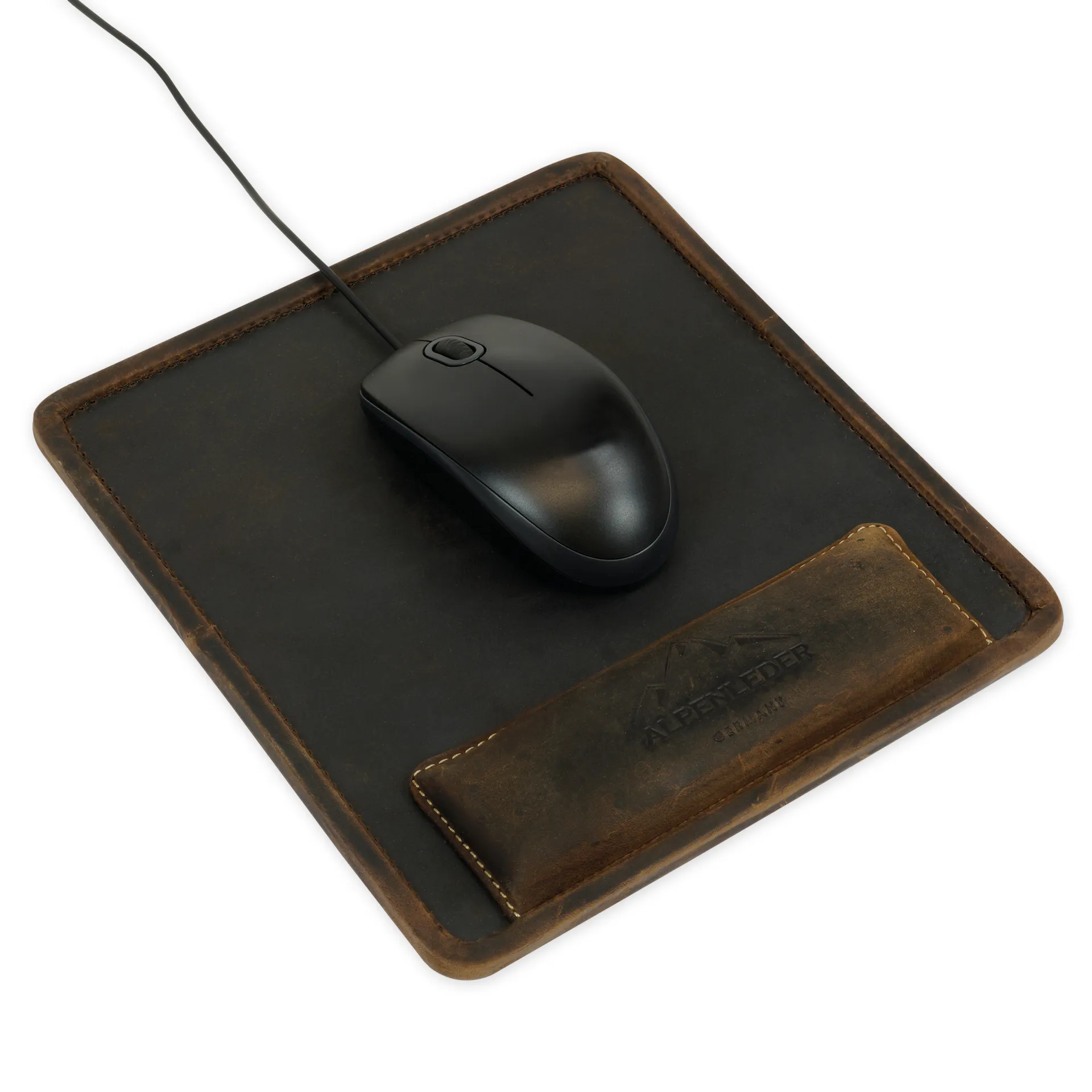 Mauspad aus Sattelleder, ranger-antik