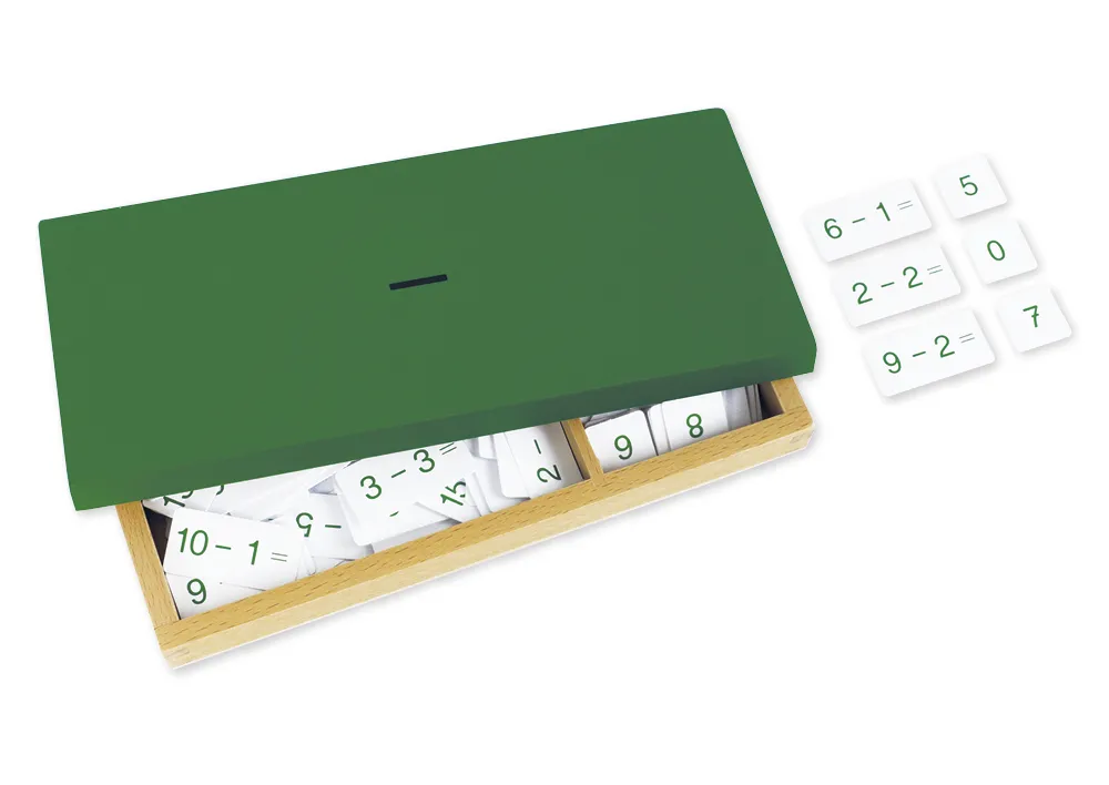 TimeTEX Kasten mit Subtraktionsaufgaben "Montessori Premium"