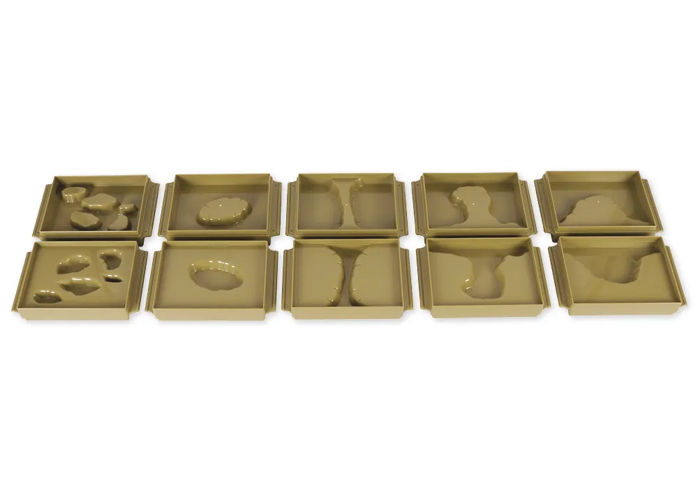 TimeTEX Schalen Land und Wasserformen, 10 Stück "Montessori Premium"