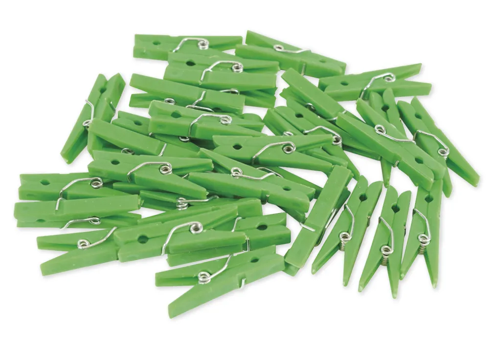 Kunststoff-Klammern 35 mm (für Markierungen), 50 Stück