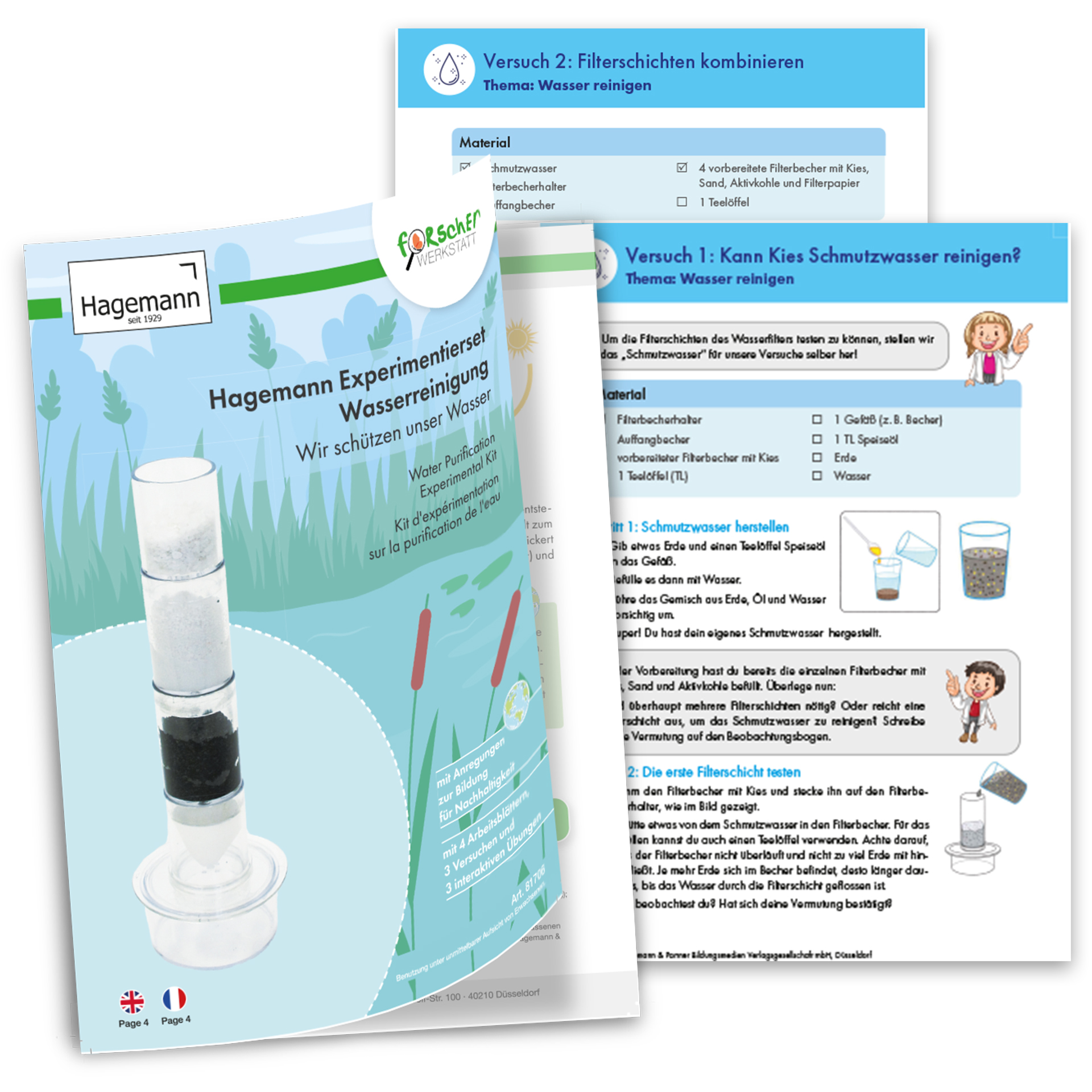Hagemann Experimentierset Wasserreinigung