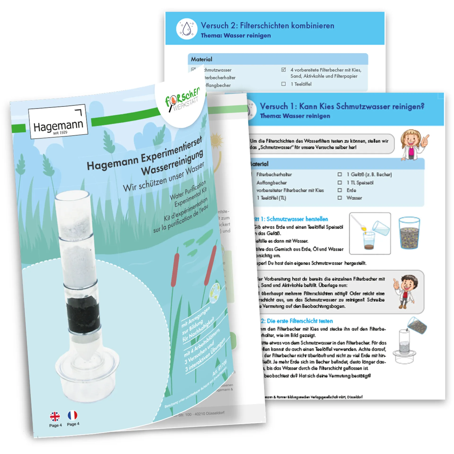 Hagemann Experimentierset Wasserreinigung