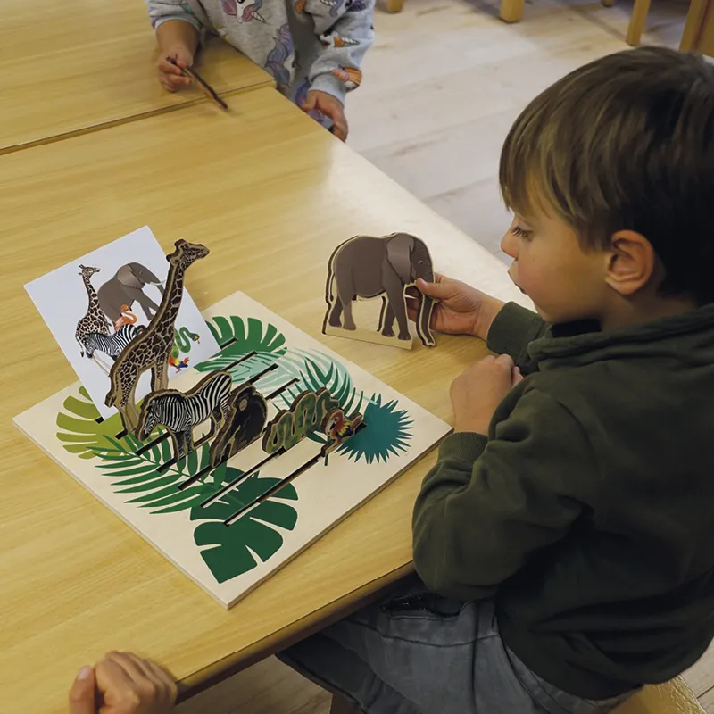 Lernspiel "Blick in den Dschungel", 16-tlg.