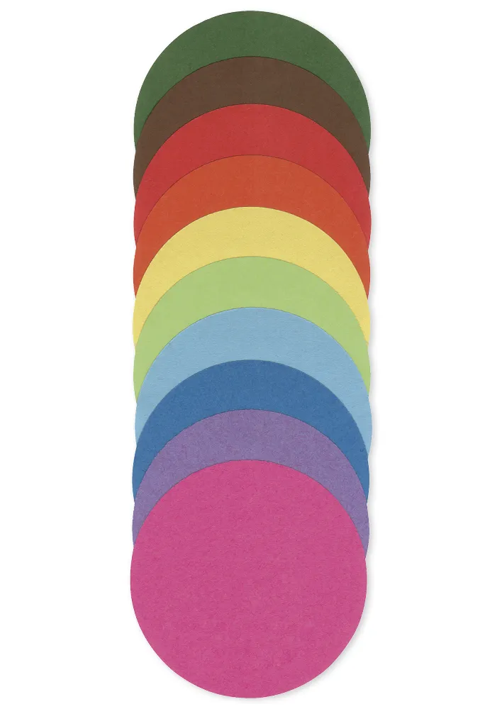 Faltblätter rund 15 cm ø, 500 Stück