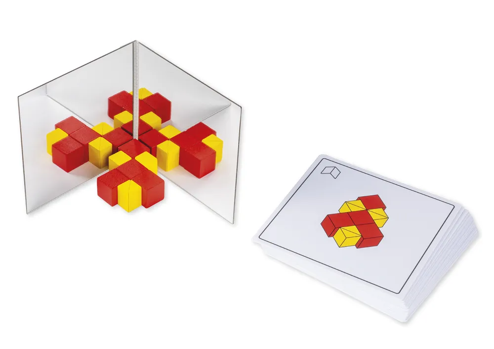 Räumlich bauen "Aus 2D wird 3D", 47-tlg. in Holzbox