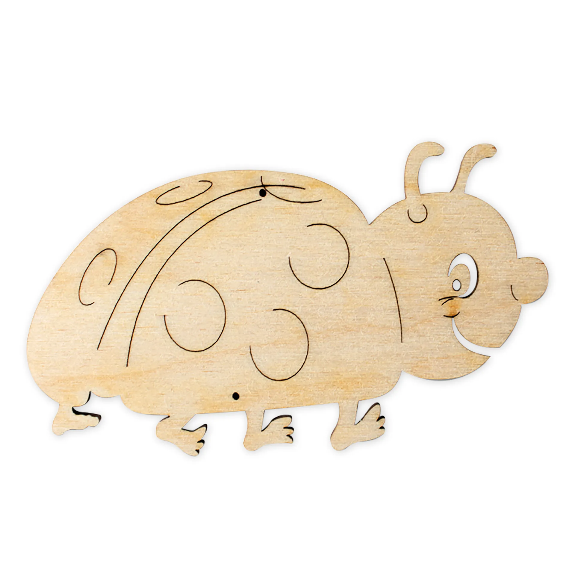 Holz-Marienkäfer zum Gestalten, 10 cm