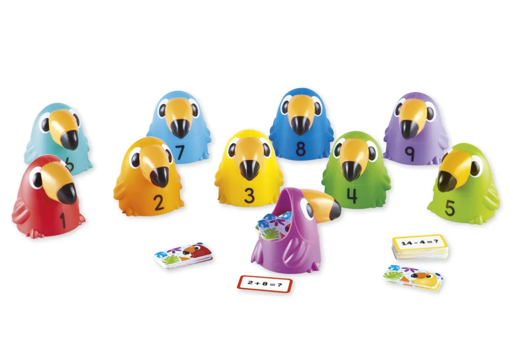 Tukane von 1-10, Erstes Zähl- und Rechenspiel, 130-tlg.
