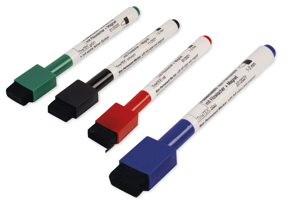 Folienstift Non Permanent mit Filzwischer + Magnet