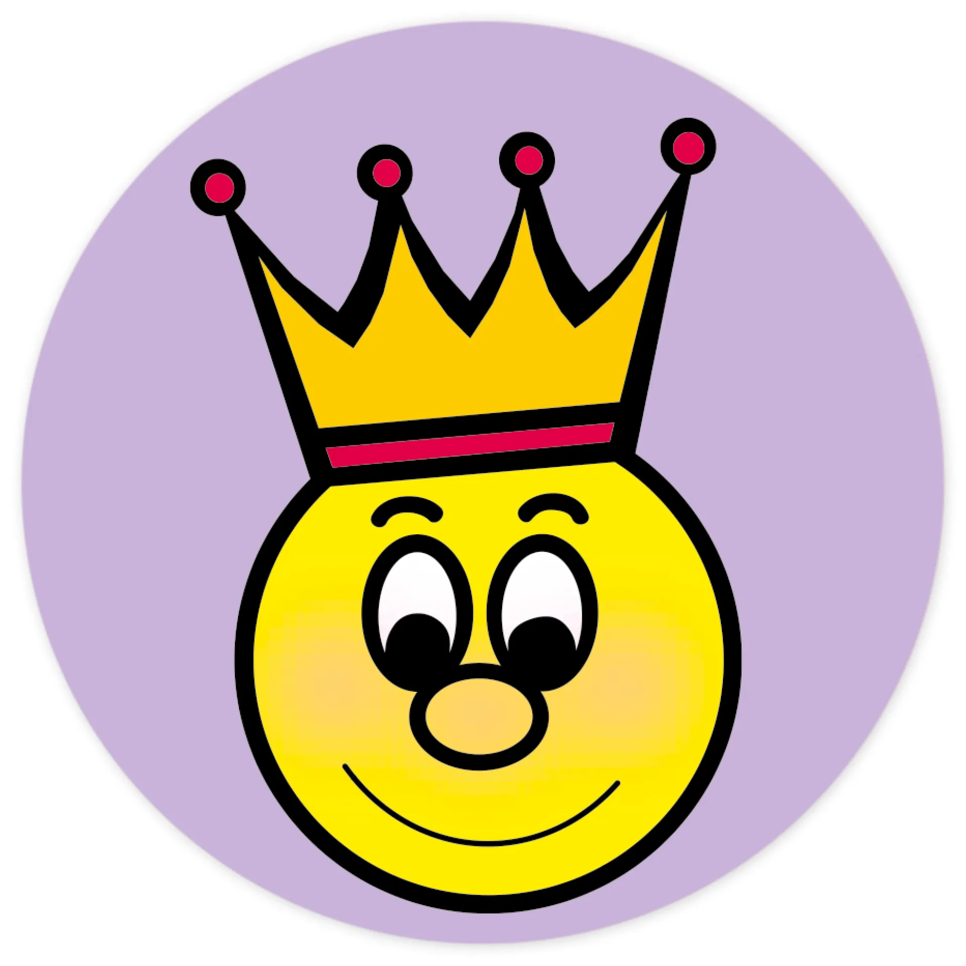 Belobigungs-Aufkleber "Gesicht mit Krone", 440 Stück