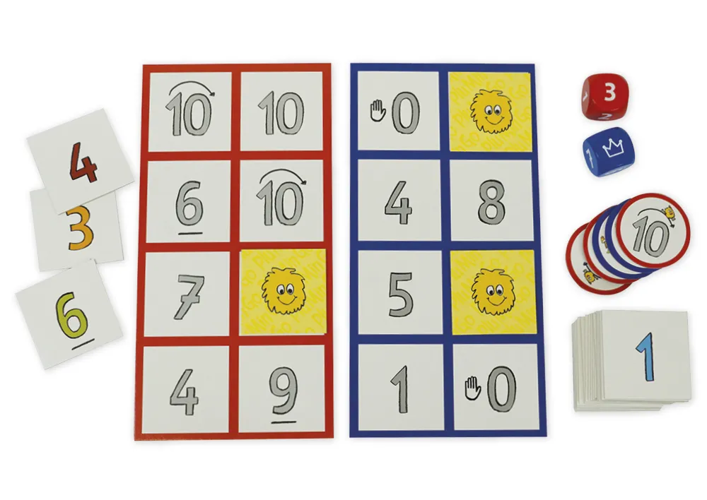 Lernspiel "PluMinGo - Plus und Minus bis 10 mit Überschreitung"