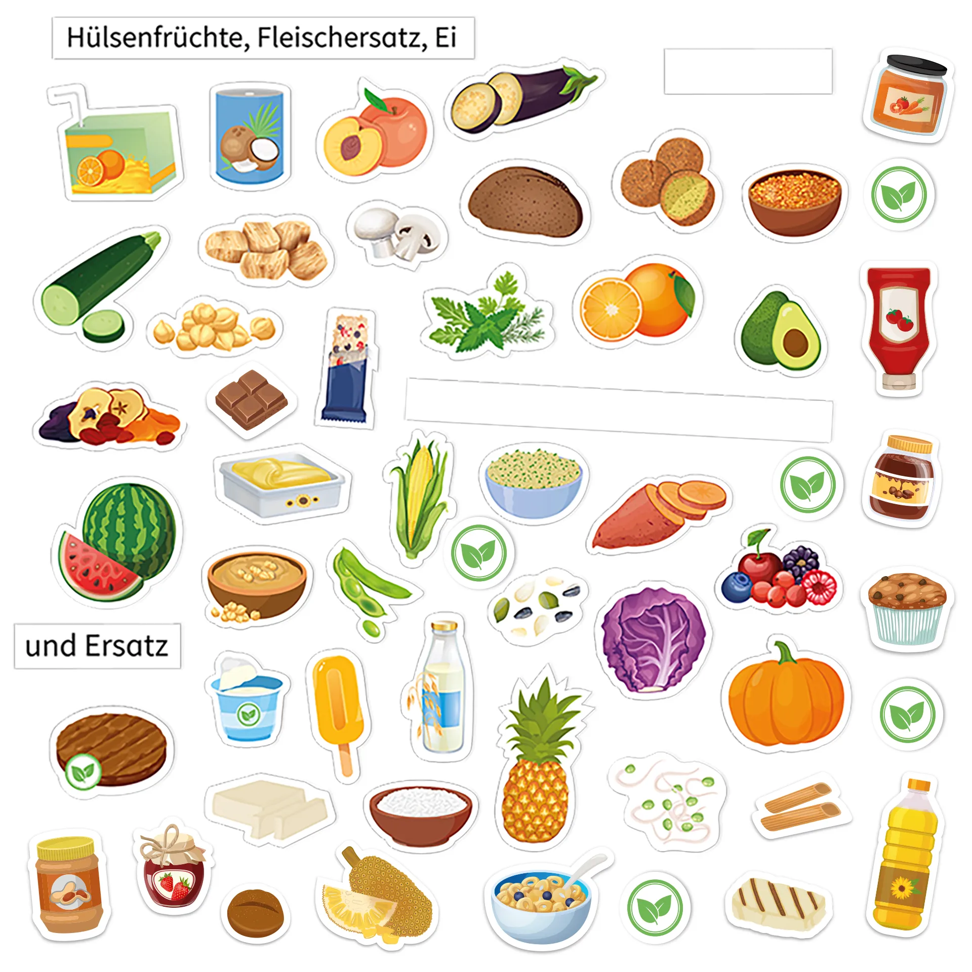 Klassenset vegetarische und vegane Ernährung, magnetisch
