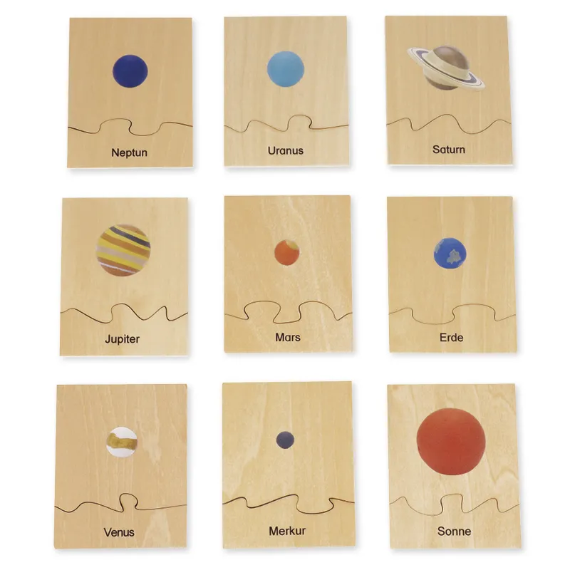 TimeTEX Sonnensytem, aus Holz, in Holzbox "Montessori Premium"