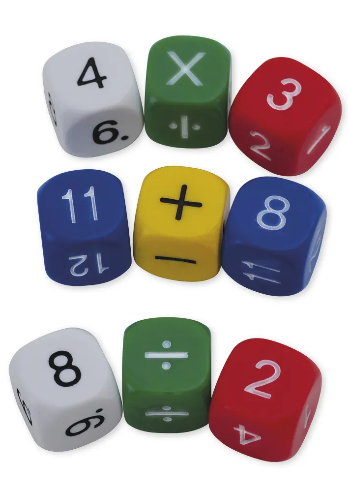 Mathe-Würfel 10-tlg., 16 mm