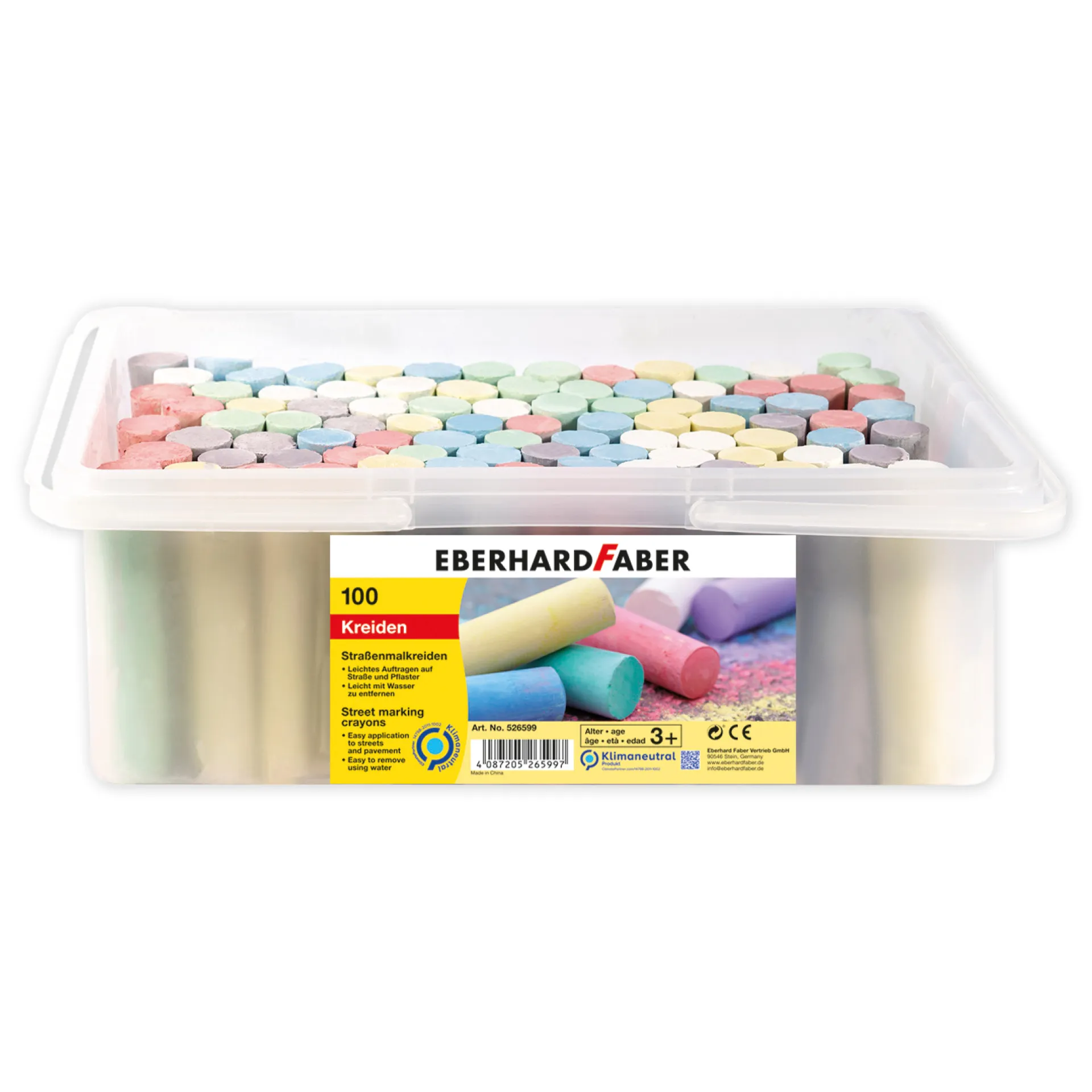 Straßen-Malkreide, 100 Stück im Eimer