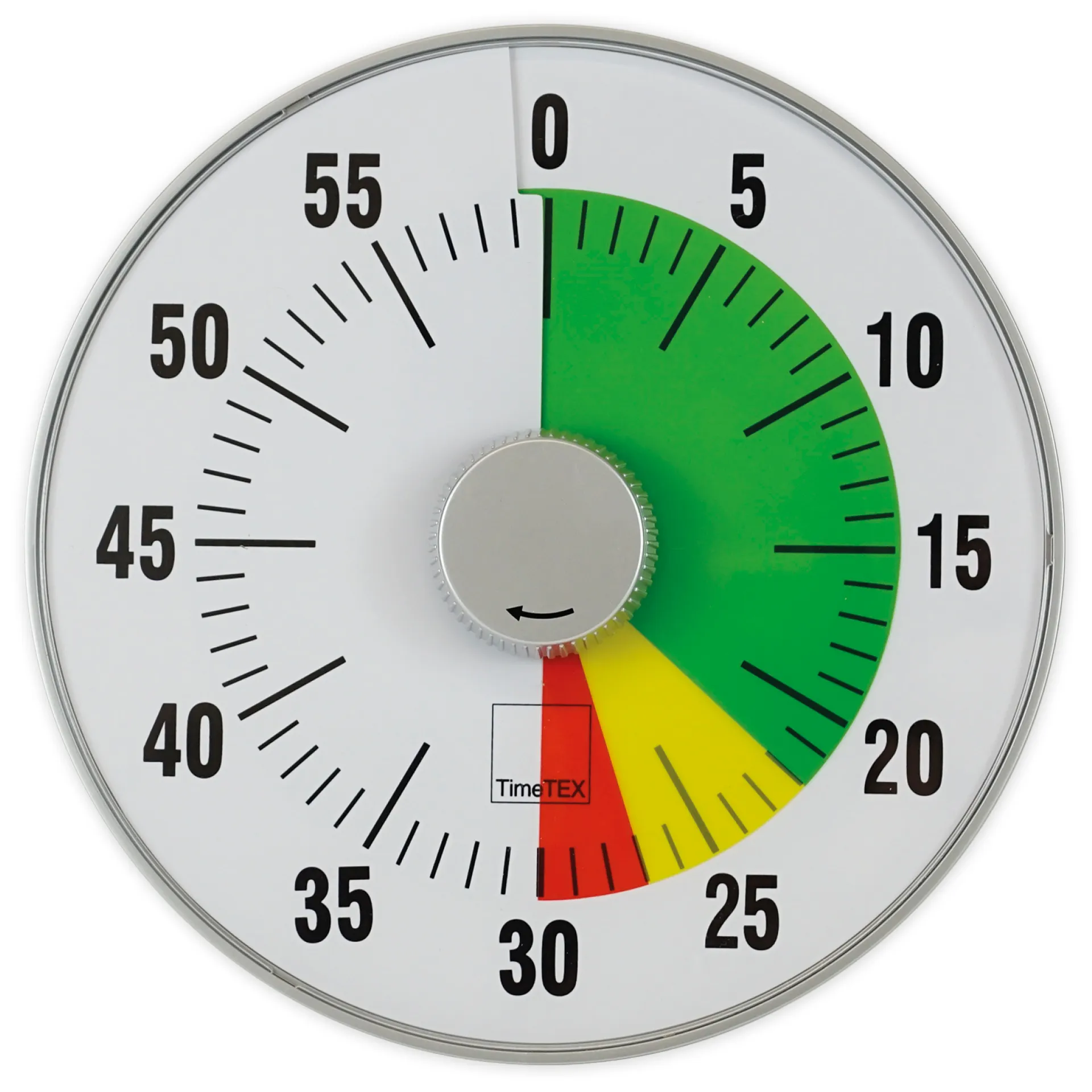 TimeTEX Zeitdauer-Uhr "lautlos" L, 19 cm ø mit Ampelscheibe