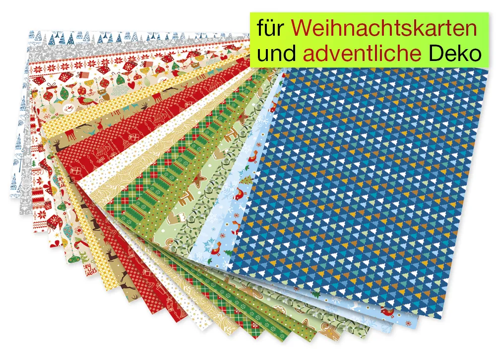 Block Motivkarton "Weihnachten" 24x34 cm, 20 Blatt