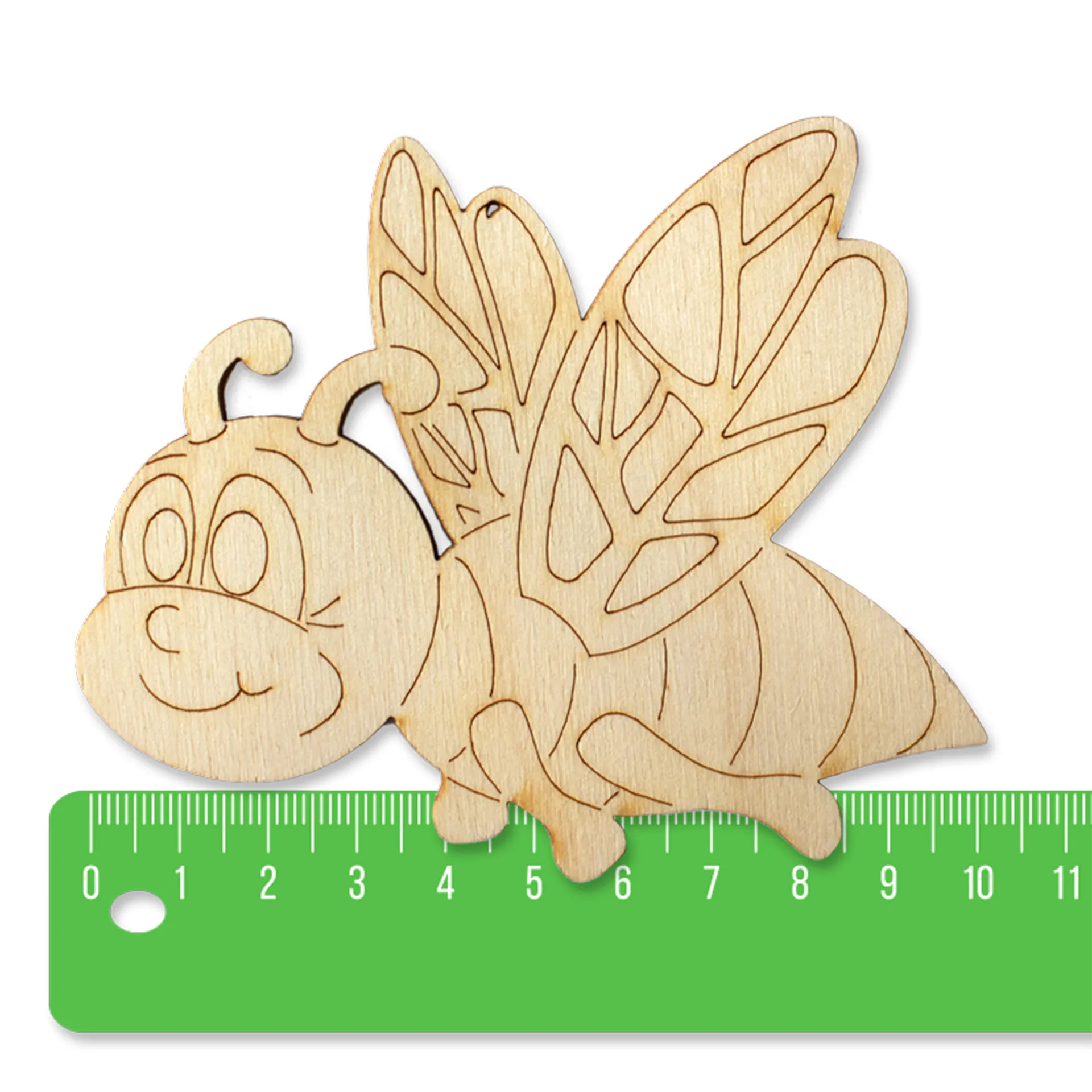 Fliegende Holz-Biene zum Gestalten, 10 cm breit