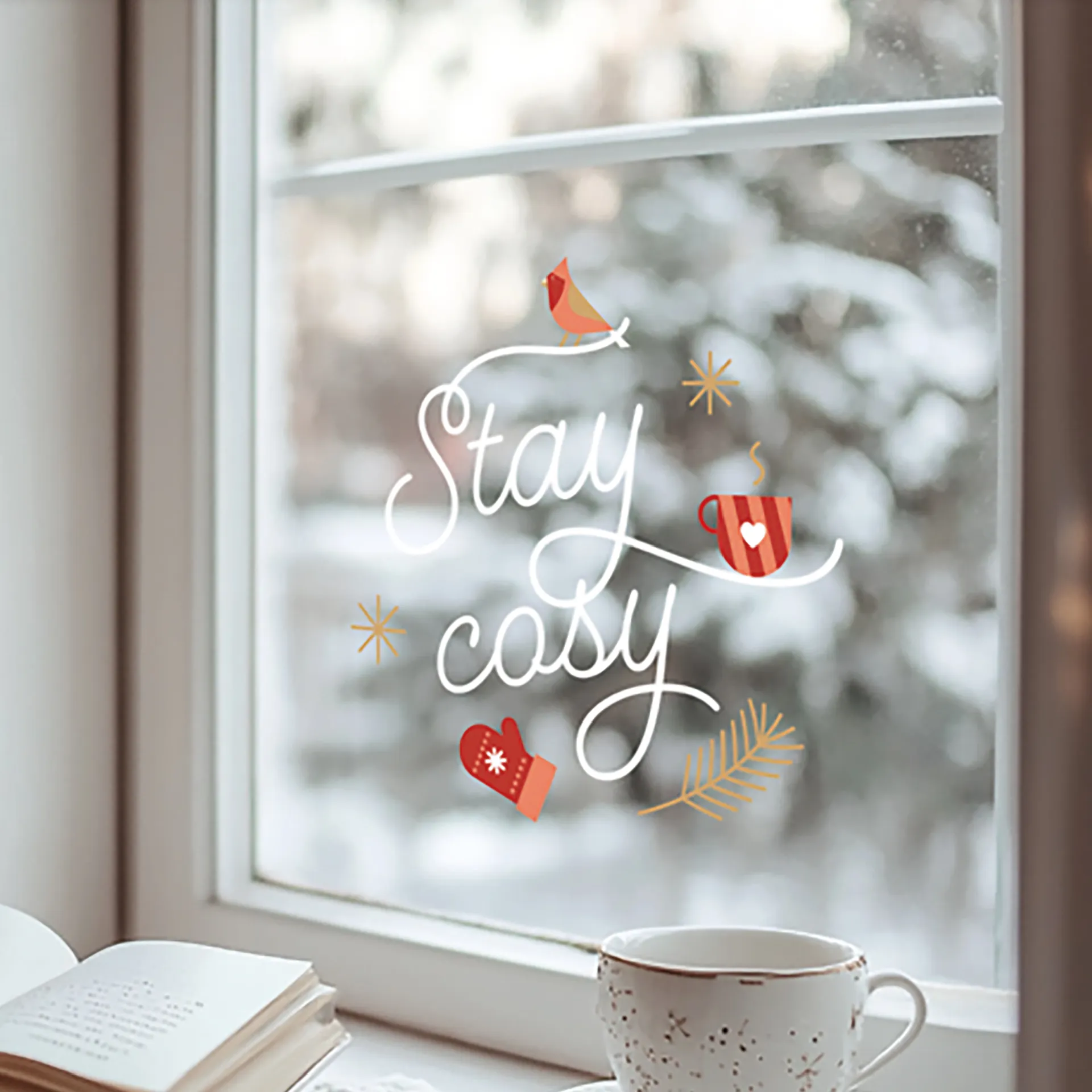 Fenstersticker "Winterwunder", 60 Stück