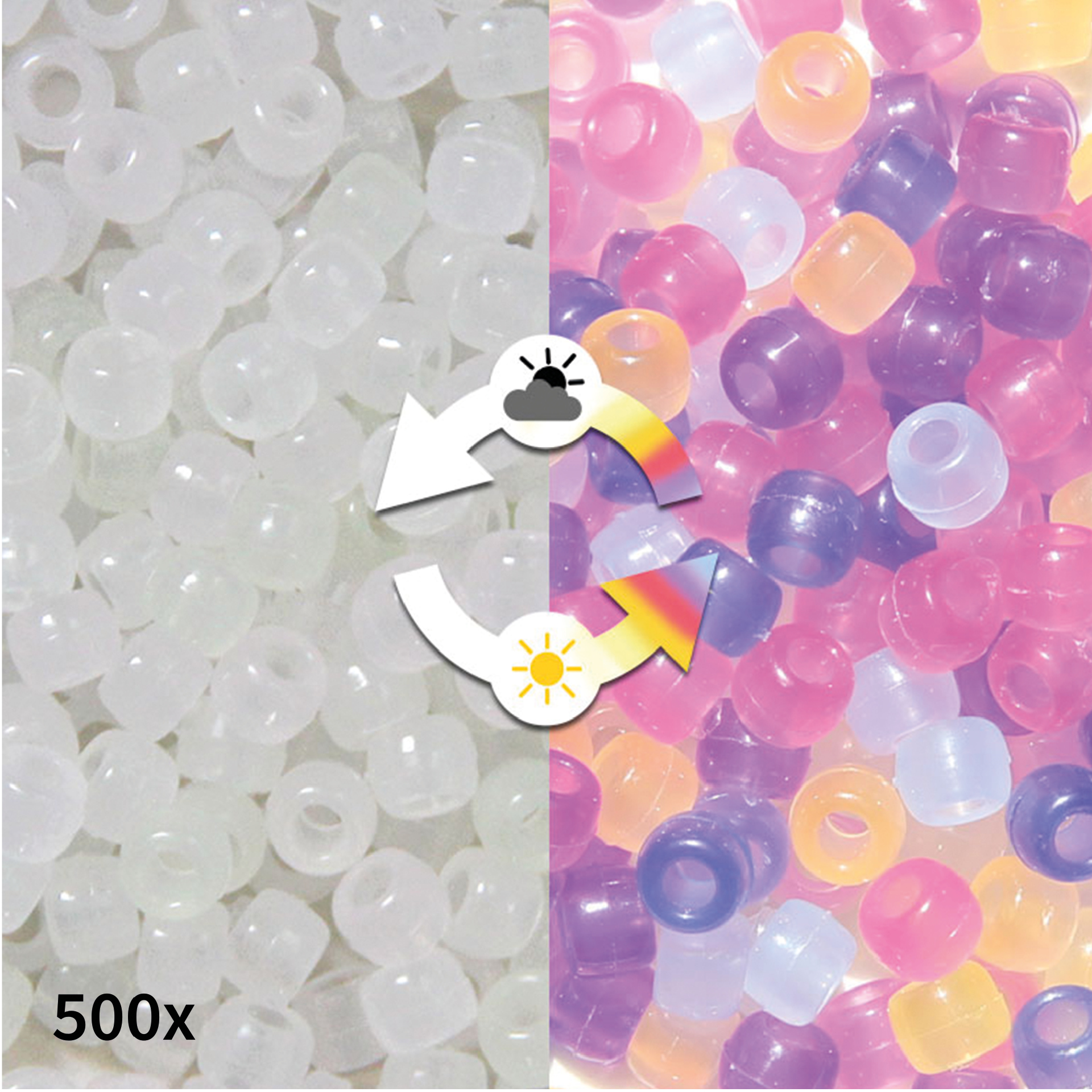 Hagemann Gruppenset UV-Perlen, bunt (500 St.)