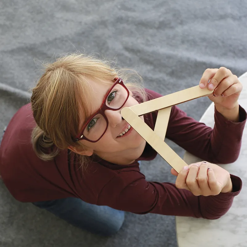 Set Holz-Buchstaben magnetisch, 60-tlg. in Box