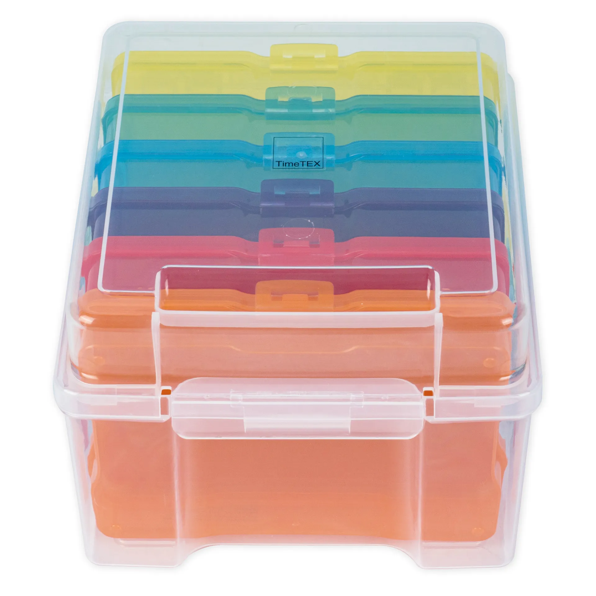 TimeTEX Farb-Boxen in der Box, transparent, 7-tlg.