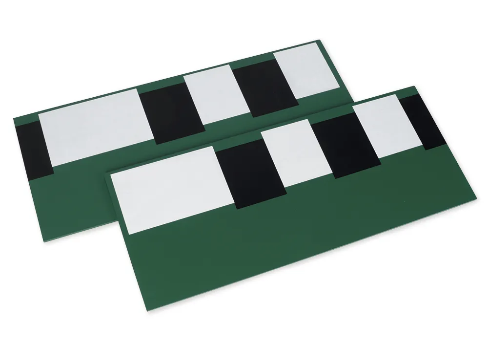 TimeTEX Zwei Bretter mit schwarzen und weißen Feldern für die Glocken "Montessori Premium"