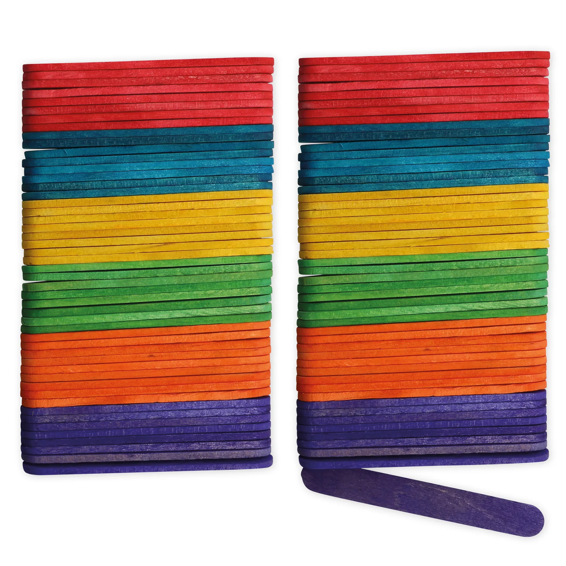 Bunte Holzspatel, 8x65 mm, 100 Stück