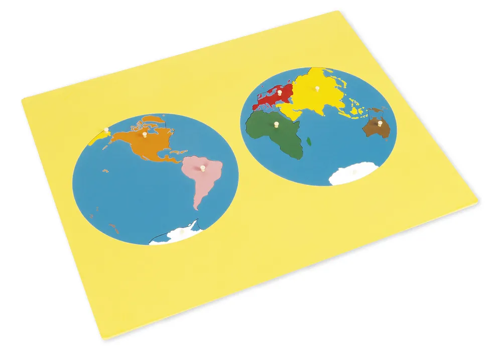 TimeTEX Puzzlekarte Erdteile "Montessori Premium"