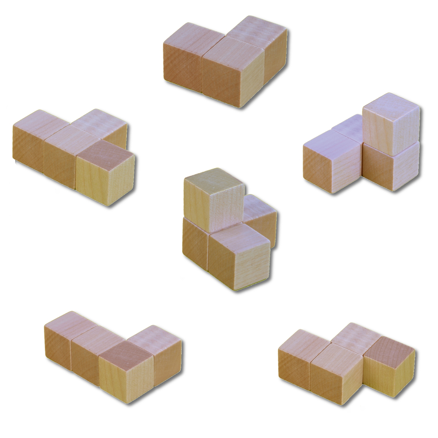 Soma-Würfel 60x60 mm, 27 Einzelwürfel in Beutel