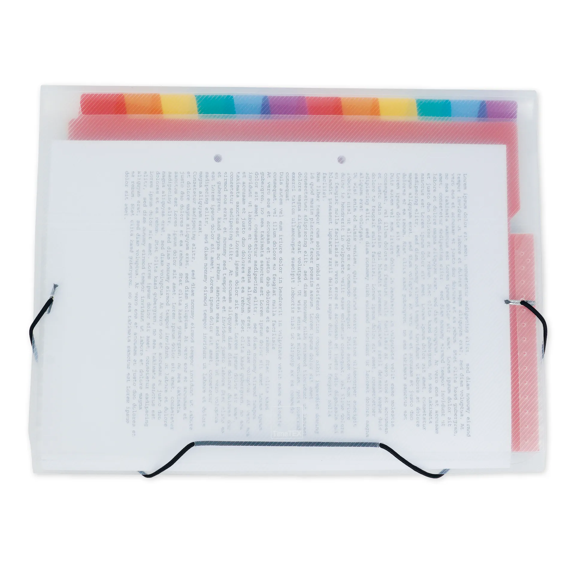 TimeTEX Fächermappe A4-Plus, transparent farbig
