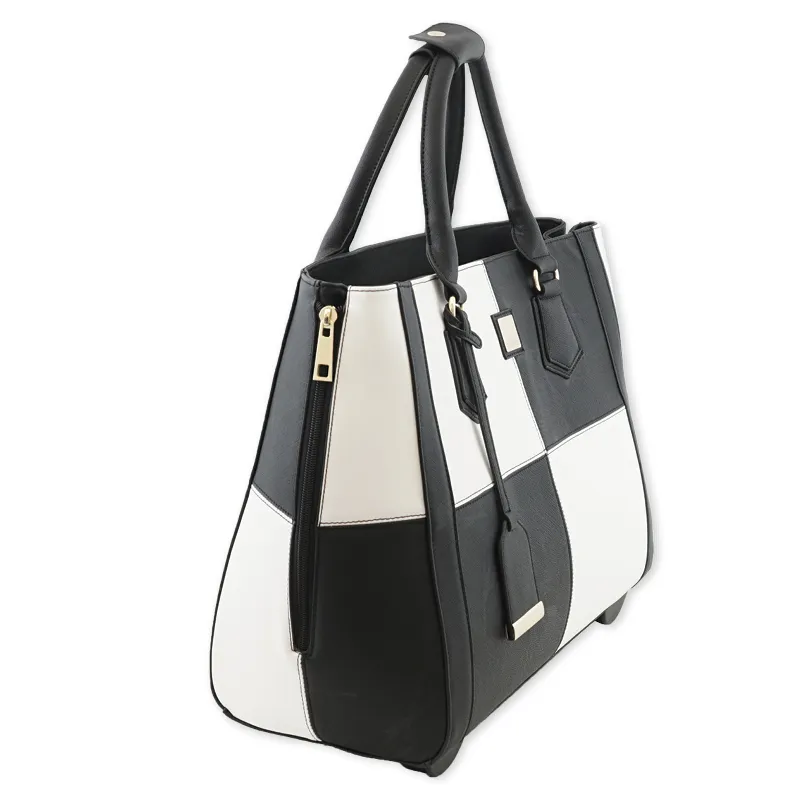 TimeTEX Handtaschen-Trolley "Bella", schwarz-weiß