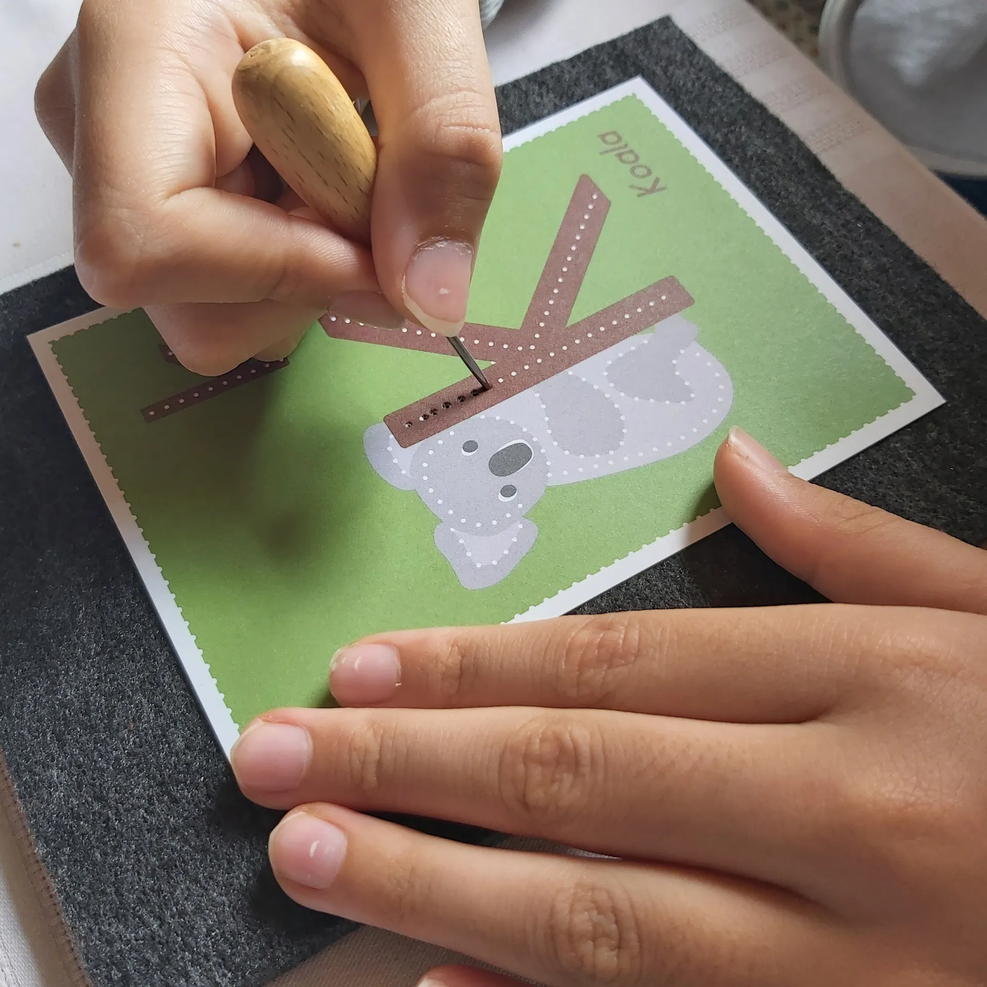 Prickelkarten "ABC", DIN A6, 26 Stück