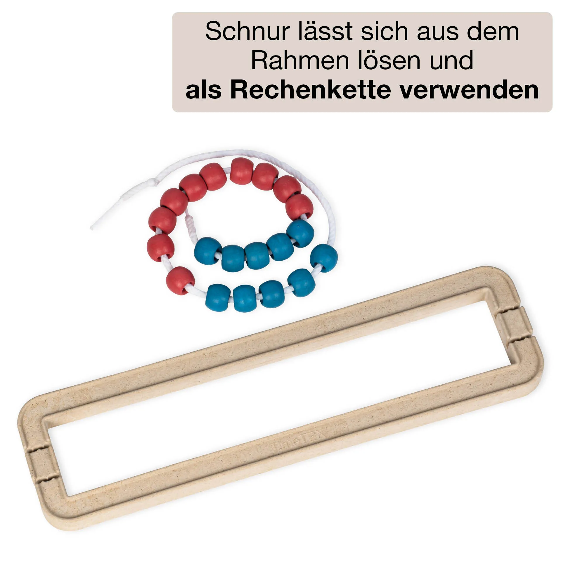 TimeTEX Taschen-Rechenrahmen Universal 4in1, 20-er Zahlenraum, rot/blau und rot/weiß