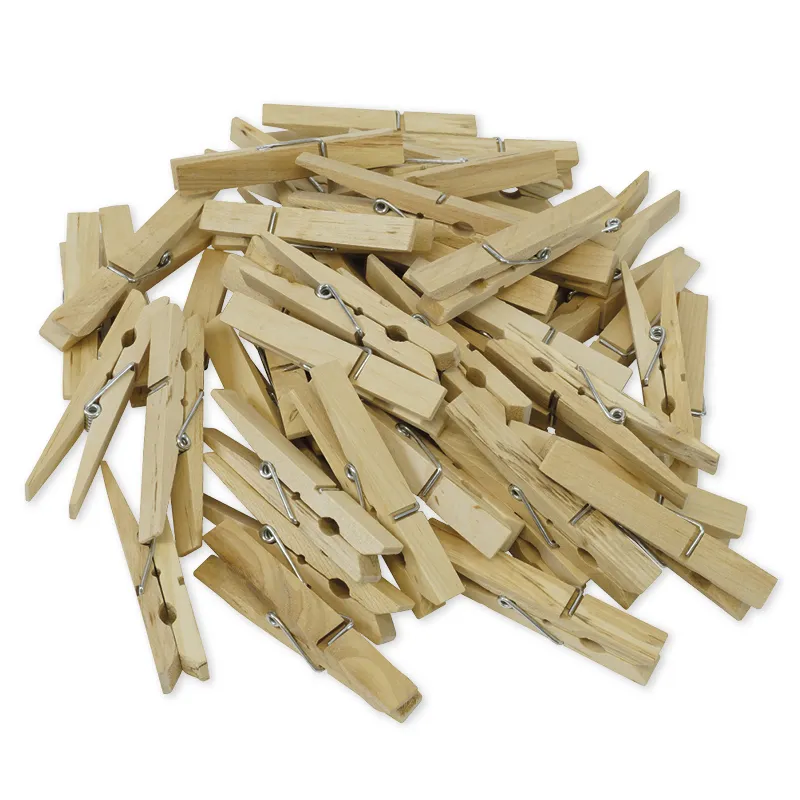 Holz-Klammern 70 mm natur, 50 Stück