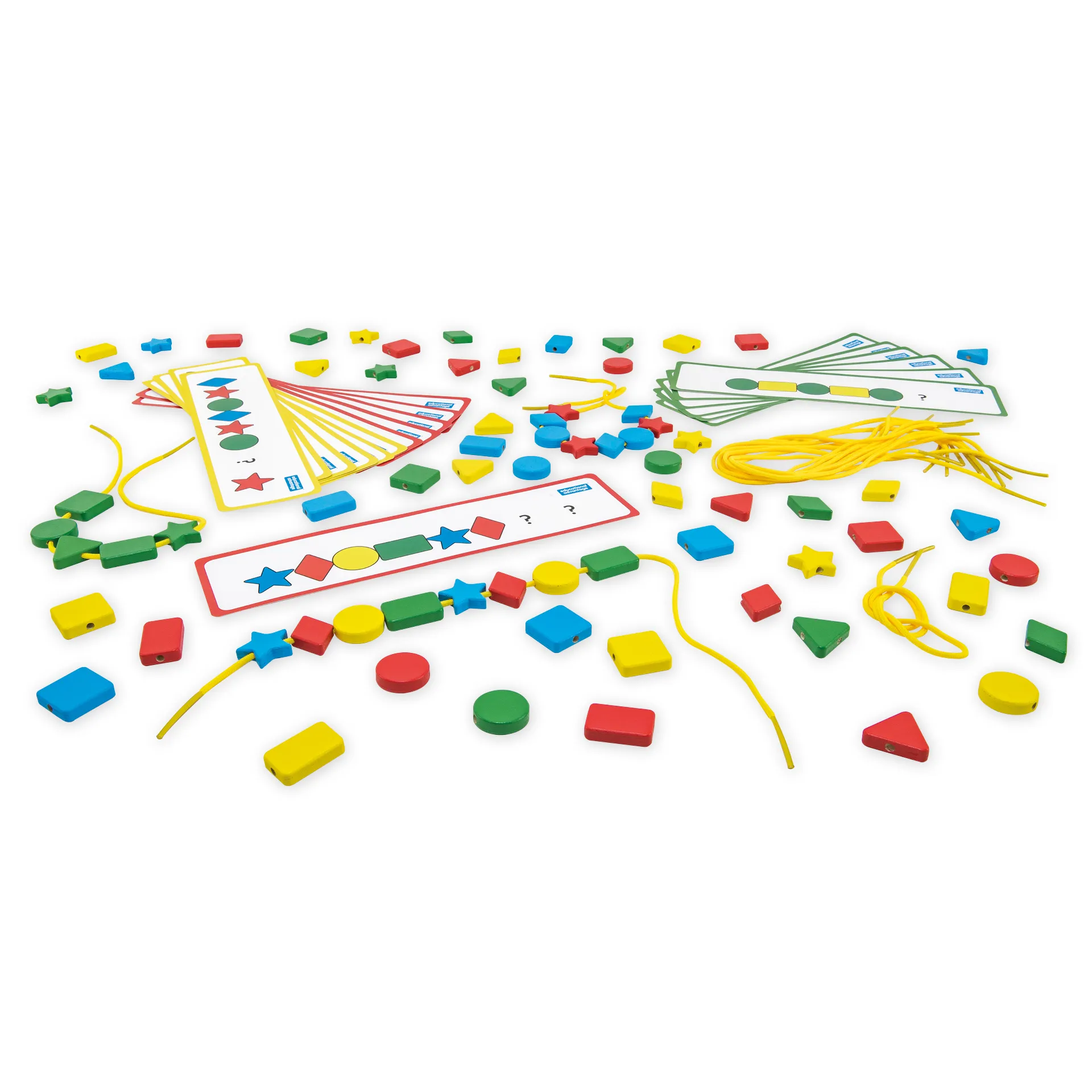 Fädelspiel "Geometrische Formen", 84-tlg.