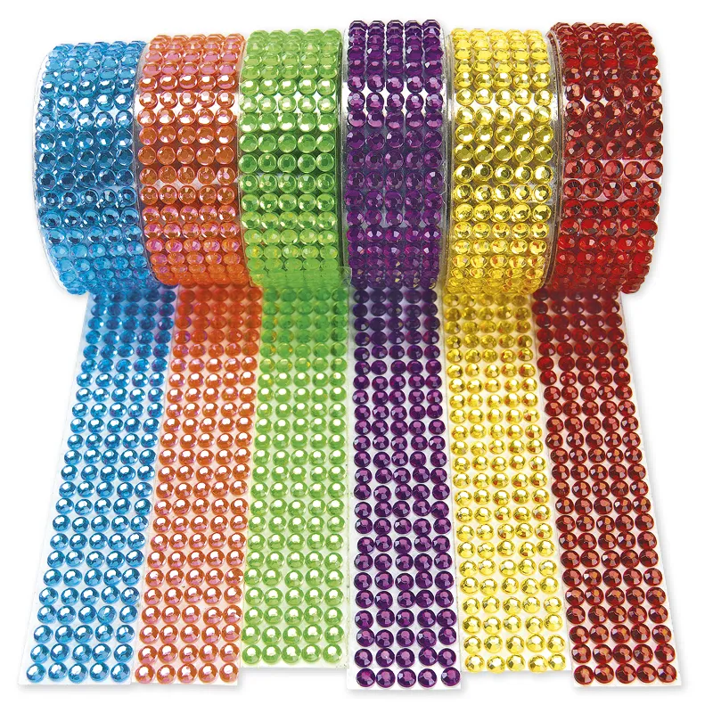 Glitzer-Steine, Tape, 6 Stück