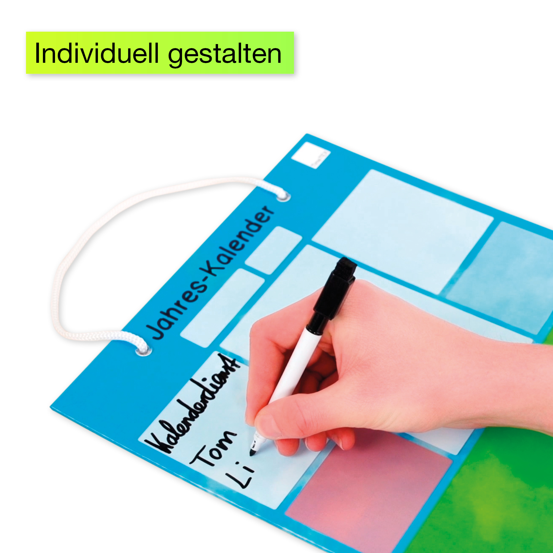 TimeTEX Jahres-Kalender magnetisch, ca. 28 x 41 cm