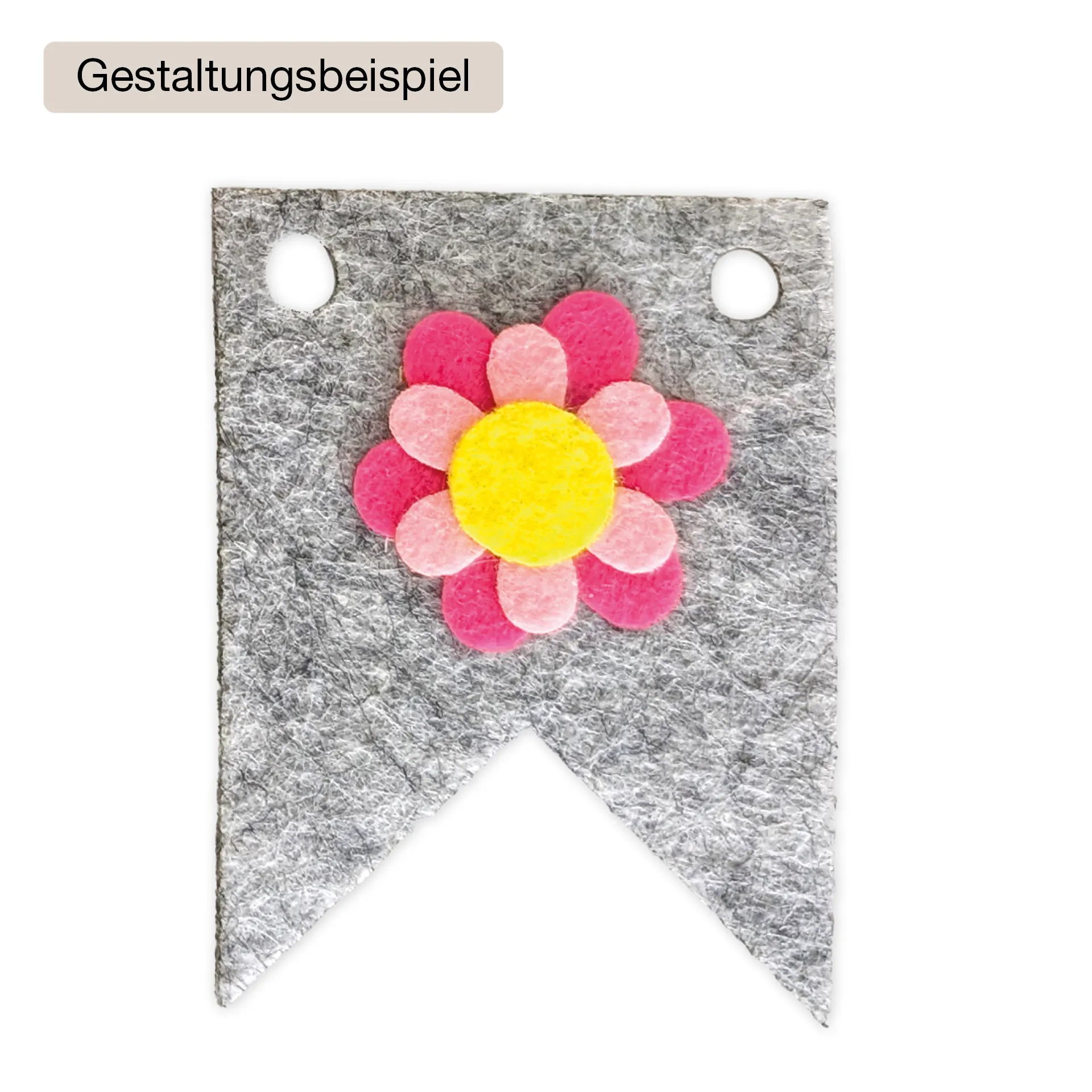 Blanko-Wimpel aus Filz, 50 Stück