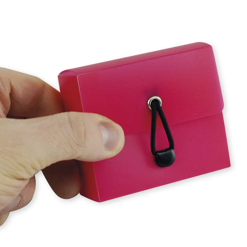 Lernbox A8 aus PP mit Verschlussgummi und 100 Lernkärtchen