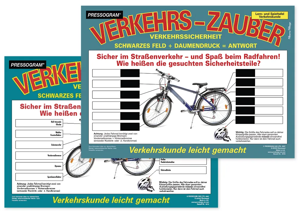 TimeTEX Zaubertafel "Verkehrserziehung" Fahrrad-Verkehrssicheheit 