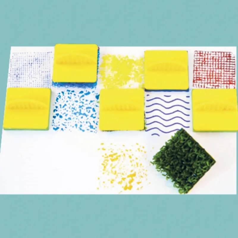 Struktur- und Musterstempel, quadratisch, 6-tlg.