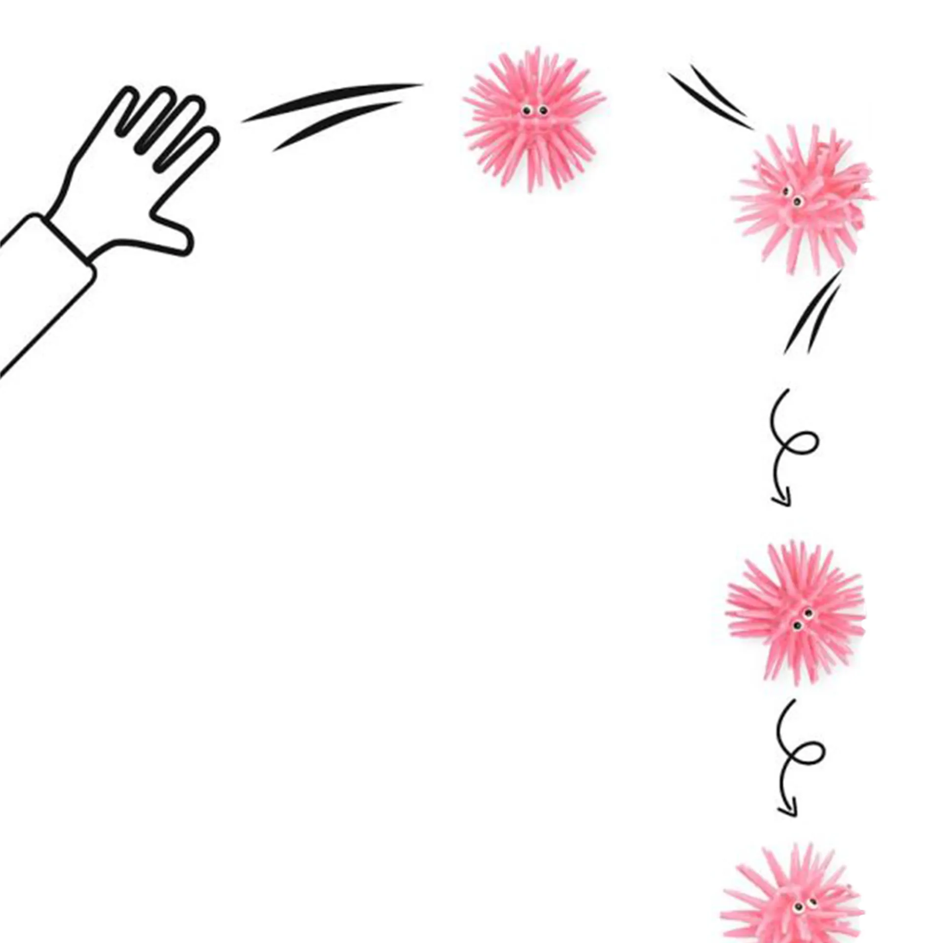 Fensterkrabbler Spaßball, 3 Stk.