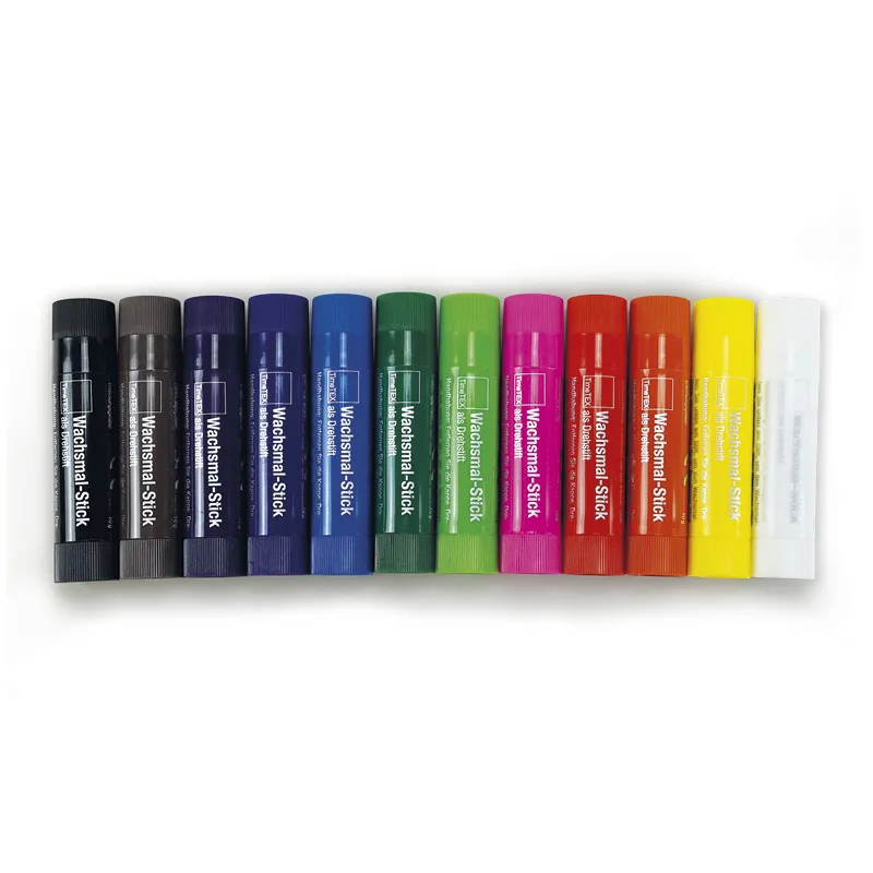 Wachsmal-Sticks 12 Farben als Drehstift