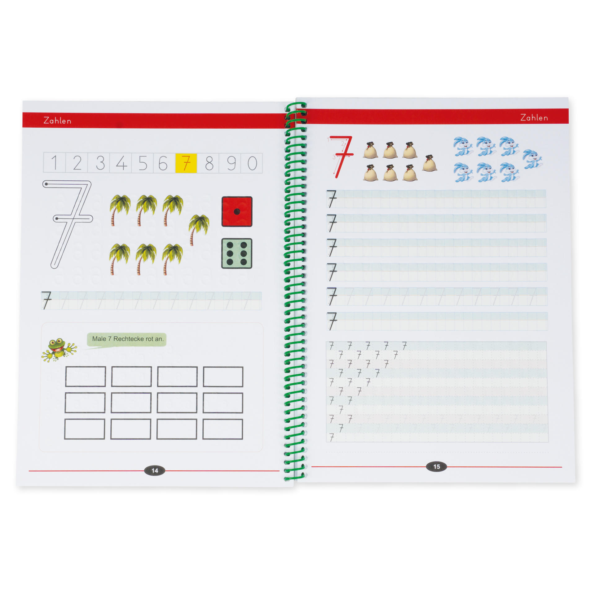 Schreiblern-Heft "Schreibpilot Zahlen", 58 Seiten
