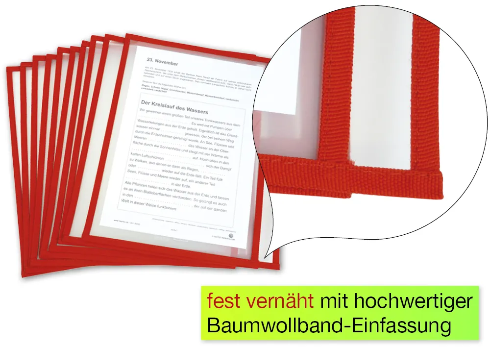 Lern- und Sammeltasche A4-Plus quer, mit Farbeinfassung, 10-tlg.