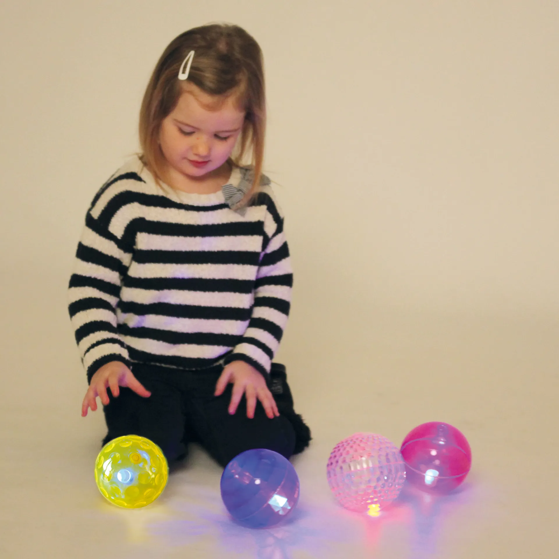 Sensorik-Leuchtbälle, 4 Stück